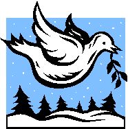 White dove of peace flying with olive branch